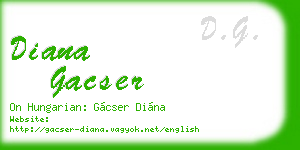 diana gacser business card